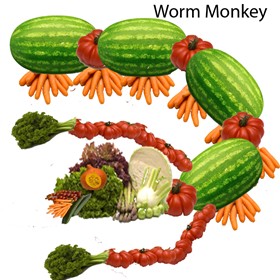 Creature (photoshop): Worm Monkey